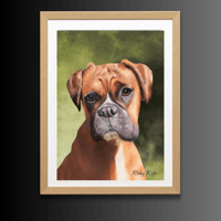 Image 1 of Framed custom pet  portrait 
