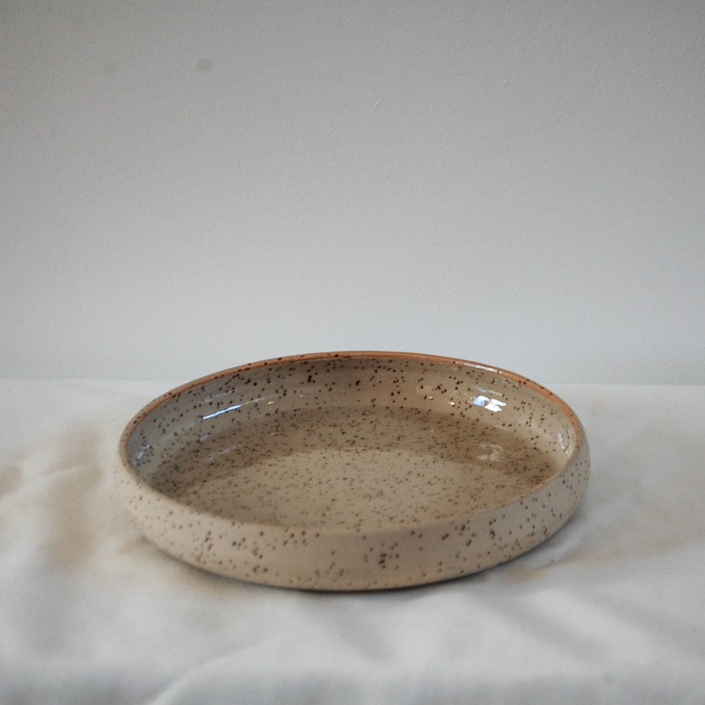 Image of Deep plate - Beige speckle
