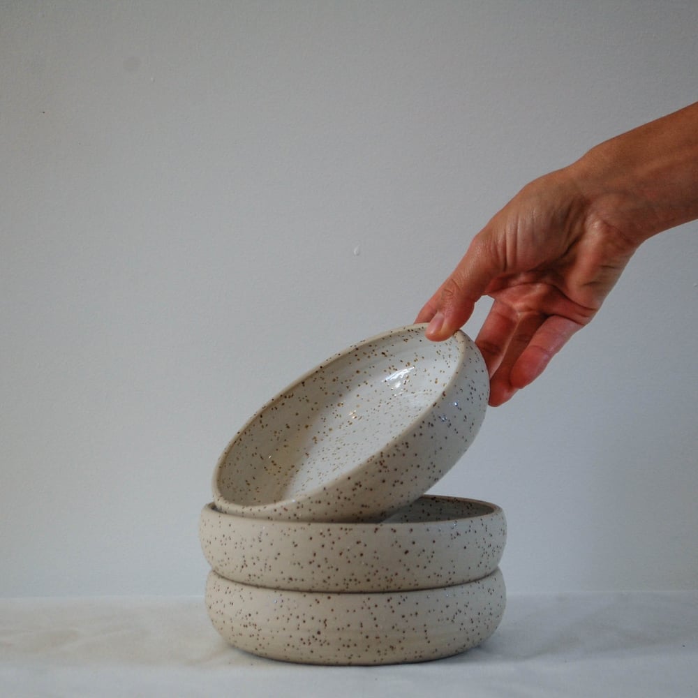 Image of Bowl - White speckle