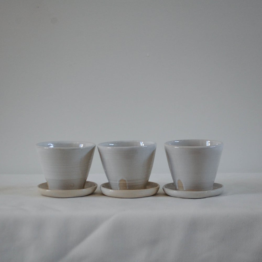 Image of Coffee cup & saucer - White