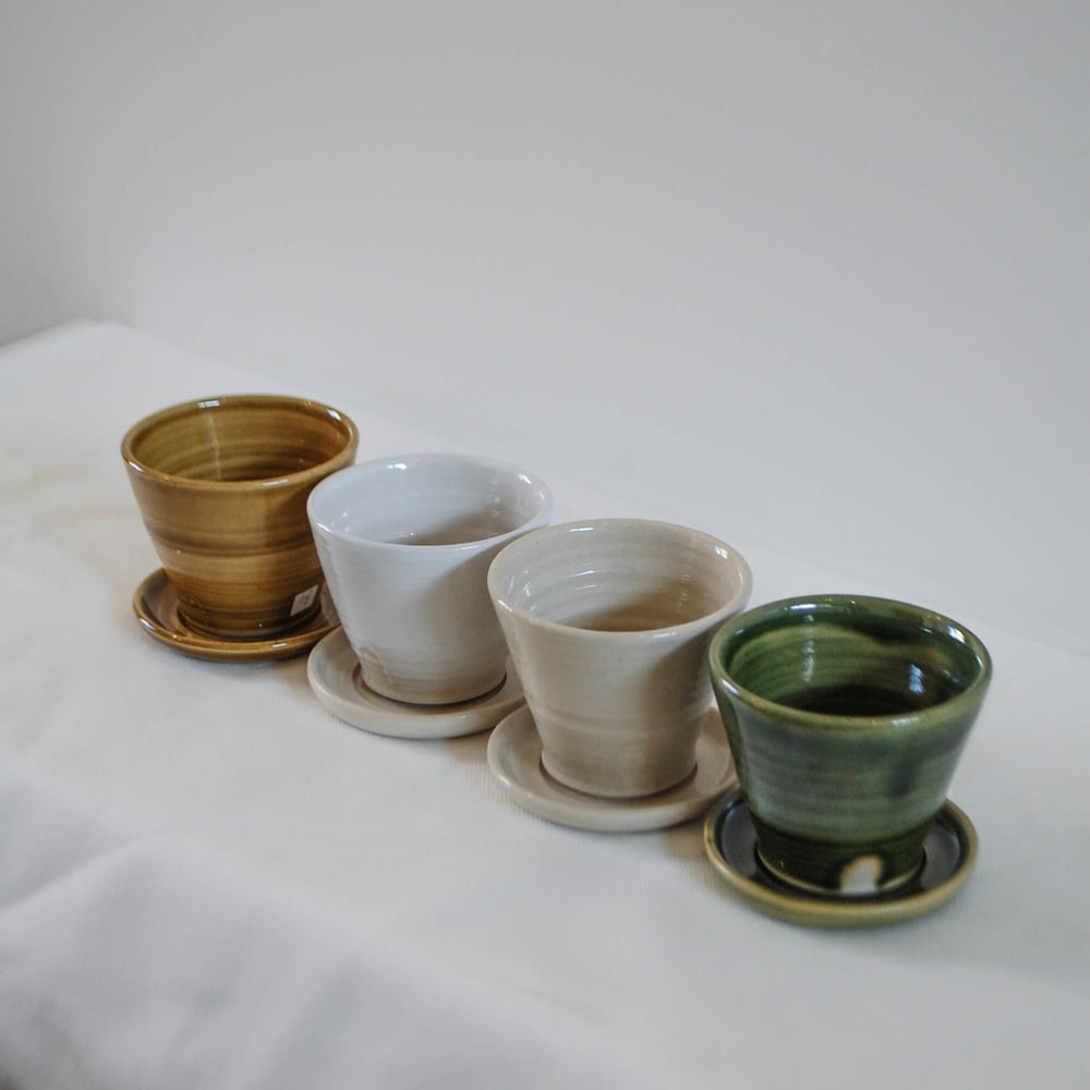 Image of Coffee cup & saucer - White