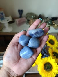 Image 2 of Blue quartz tumbled stones, Healing stones