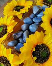 Image 3 of Blue quartz tumbled stones, Healing stones