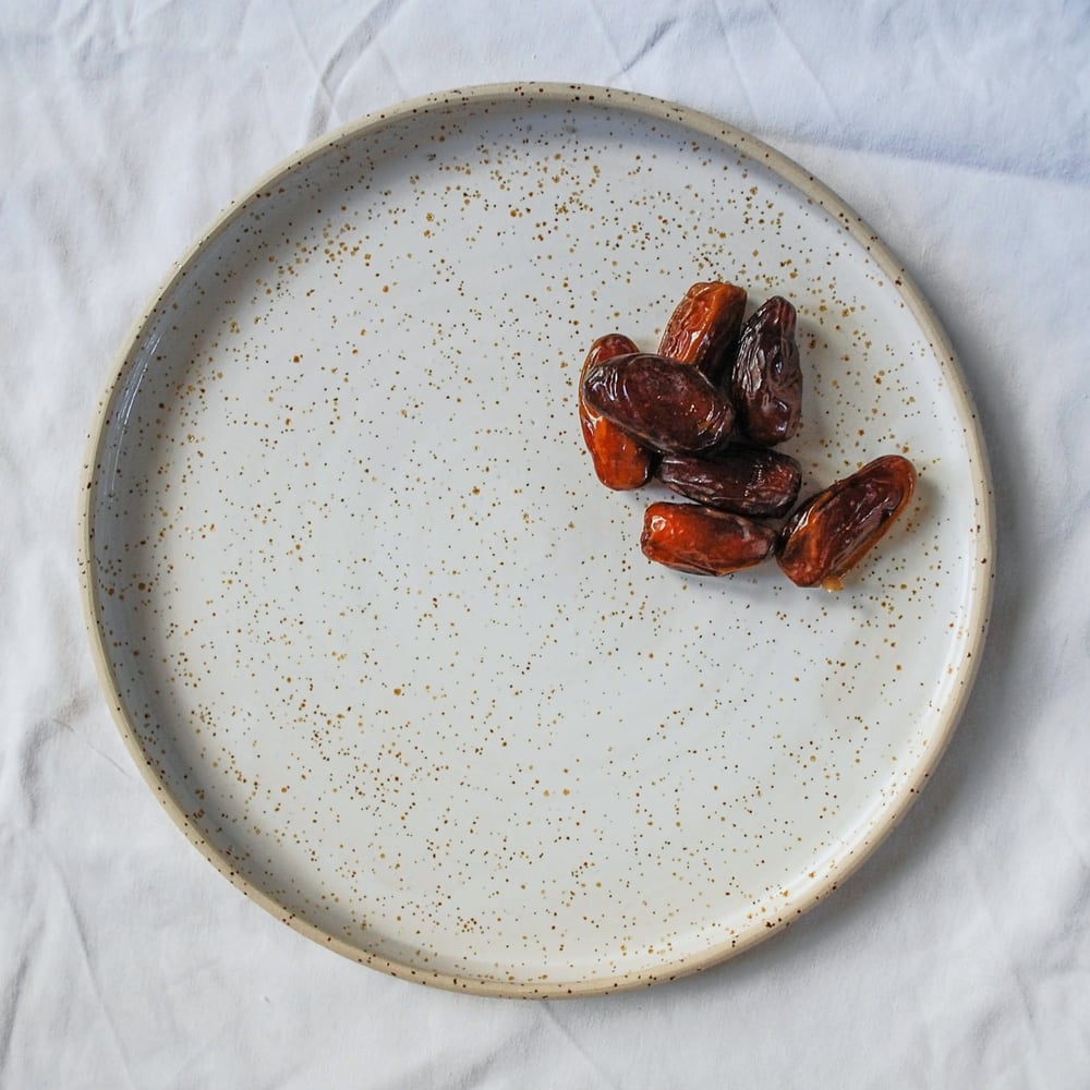 Image of Big plate - White speckle