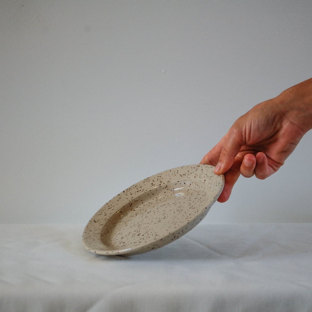 Image of Side plate - Beige speckle