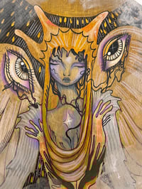 Image 5 of Freya  original on wood 