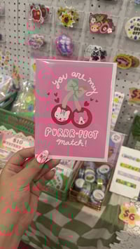 Image 1 of Purrfect Match Card – Cute Greeting Card for Cat Lovers
