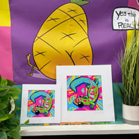 Image 3 of "sticky Finters" Day Gecko Illustration Print