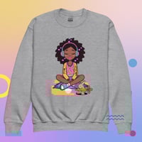 Image 1 of  Youth Crew Neck Sweatshirt – Music & Bunny Vibes