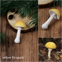 Image 3 of Mushroom necklace - yellow and green