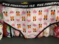 Image 2 of Grey Blossom Knickers with Pink Hearts!