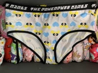 Image 1 of Grey Bubbles Knickers with Blue Hearts!