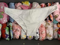 Image 1 of Plain White Japanese-Style Schoolgirl Knickers