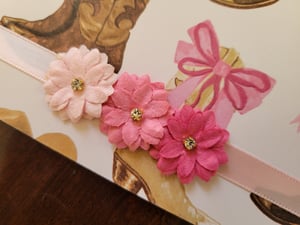 Image of Brown Boots, Bows, and Blooms