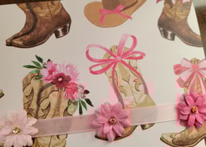 Image of Brown Boots, Bows, and Blooms