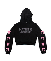 Image 3 of MATTRESS ACTRESS RHINESTONE CROPPED HOODIE