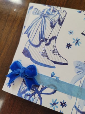 Image of Blue Boots, Bows, and Blooms