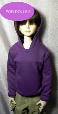 Image 1 of Handmade purple hoodie sweatshirt for SD, luts lishe ,dim arno, 1/3 bjd doll