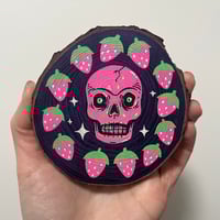 strawberry skull mask painting 