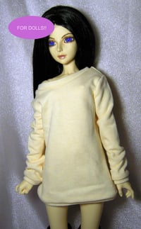Image 1 of Handmade baggy yellow sweatshirt for SD, luts lishe ,dim arno, 1/3 bjd doll