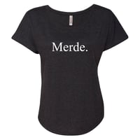 Image 1 of Merde Wide Neck Tee 2 Colors [Pre-Order]