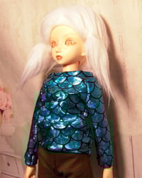 Image 4 of Handmade mermaid top for MINIFEE, slim 1/4 bjd doll