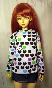 Image 2 of Handmade hello kitty sweatshirt for SD, luts lishe ,dim arno, 1/3 bjd doll