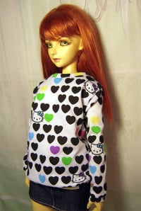 Image 3 of Handmade hello kitty sweatshirt for SD, luts lishe ,dim arno, 1/3 bjd doll