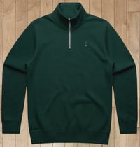 Polémarz: Half Zip Grass Green Fleece