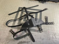 Image 1 of Bondage Leather Head Harness Panel Gag Version #4