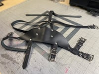 Image 2 of Bondage Leather Head Harness Panel Gag Version #4