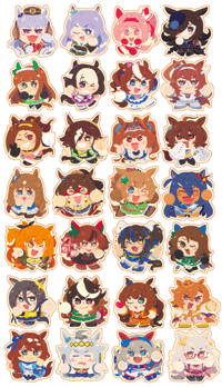 Image 4 of Umamusume Clear Vinyl Stickers (New Horses Available!!)