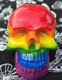 Image 1 of Rainbow Resin Skull