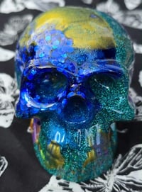 Image 1 of Mardi Gras Resin Skull