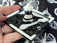 Image 2 of Black & White Resin Lady Ring Tray