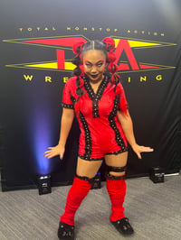 Image 1 of Red Leather Onesie Set