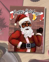 Image 2 of Black Santa Holiday Card