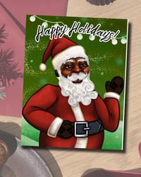 Image 3 of Black Santa Holiday Card