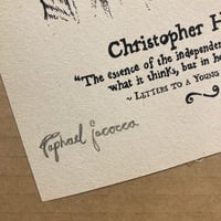 Image 3 of Christopher Hitchens Print Signed
