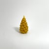 x-mas pine cone  beeswax candle