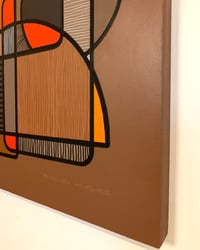 Image 4 of ‘Radiant Earth ll’ acrylic painting on wooden panel 