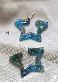 Image 9 of (glow in the dark) creolen in stern- und herzform