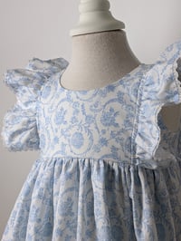 Image 1 of Girls' Chinoiserie Blue and White Dress