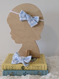 Image 2 of Baby Girl Headband 2 pack Chinoiserie and  Blue Fabric