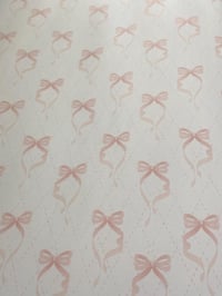 Image 3 of Adorable Pink Bow Cotton Fitted Crib Sheet- Perfect for Baby's Nursery
