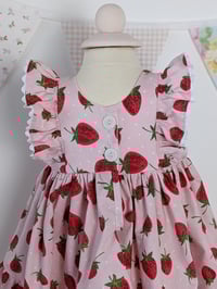Image 3 of Baby Girl Dress Set in Pink with Strawberry Print- Berry Sweet