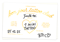 Carte 120€ -> Mini tattoo