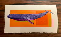 Blue Whale - Lino Reduction Print