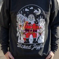 Creepy Santa with Tender Elves Crewneck Sweatshirt