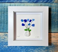 Blue forget-me-not seaglass flowers 